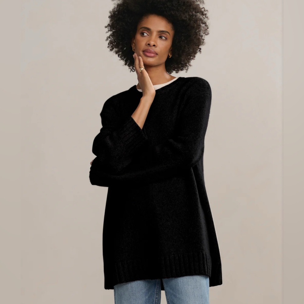 NWT Jenni Kayne Cashmere Amelia Crewneck in Black